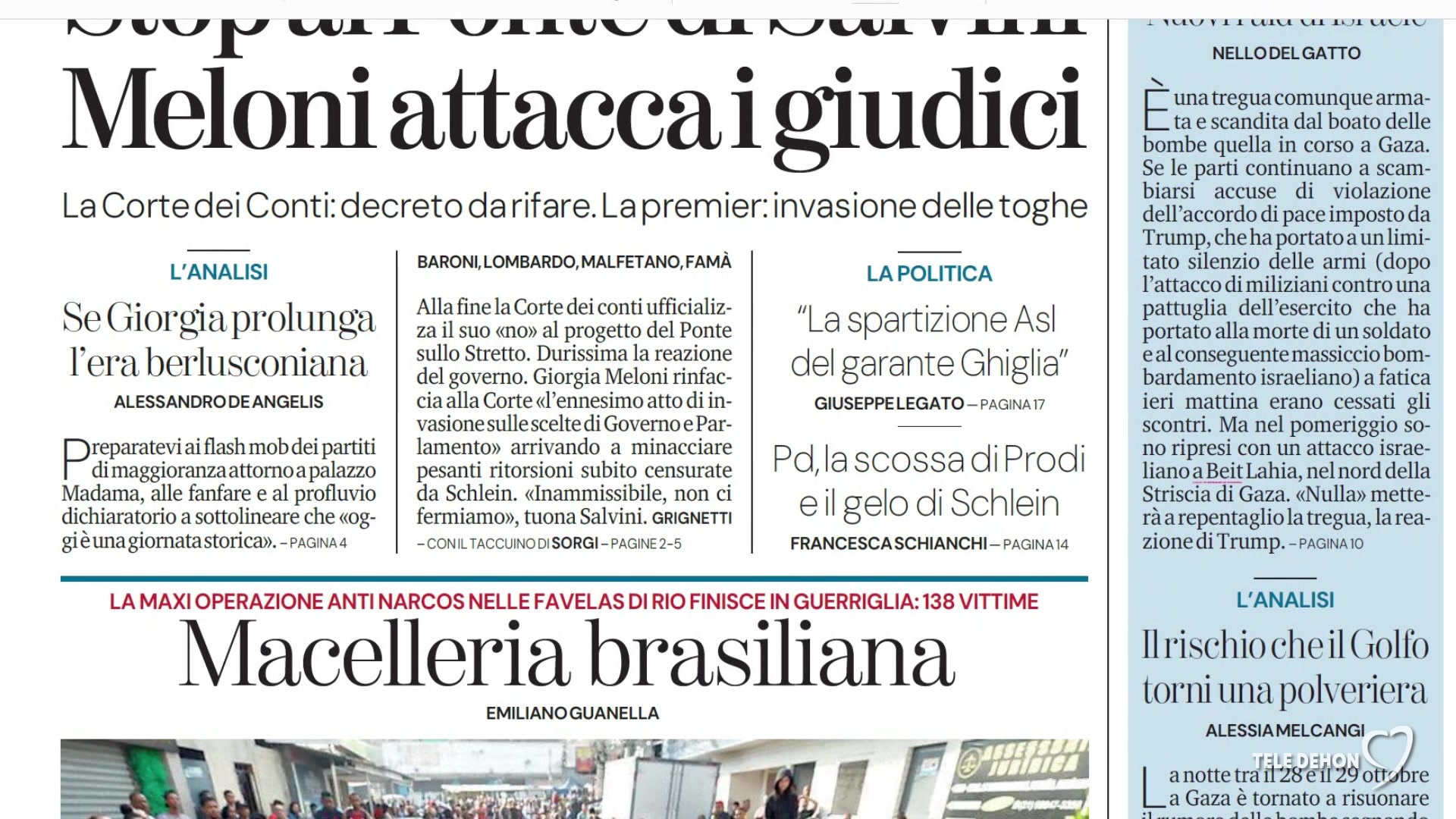 Messina Bridge Debate: Political Clashes in Today's Press